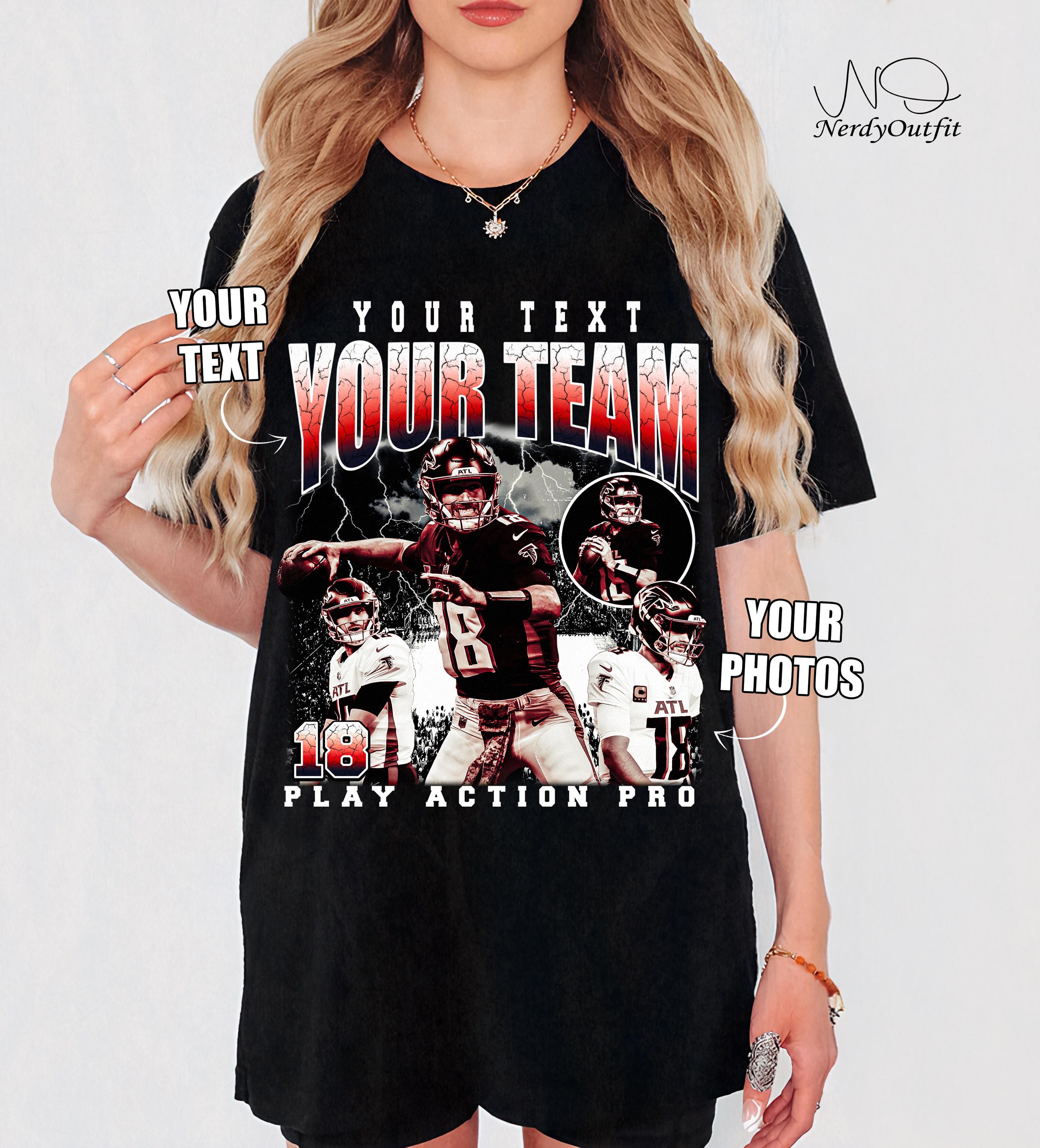 Custom Football character T-shirt, Custom Player Shirt, Custom football Shirt, Custom football bootleg, Bootleg Player Shirt, Team Name