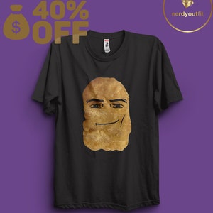 camisa divertida del meme de la cara del hombre de roblox de la nugget de pollo, camiseta del meme de la cara del hombre de roblox, un meme de ram sam sam, camiseta del meme de los nuggets de pollo, camisa del meme imagen 2