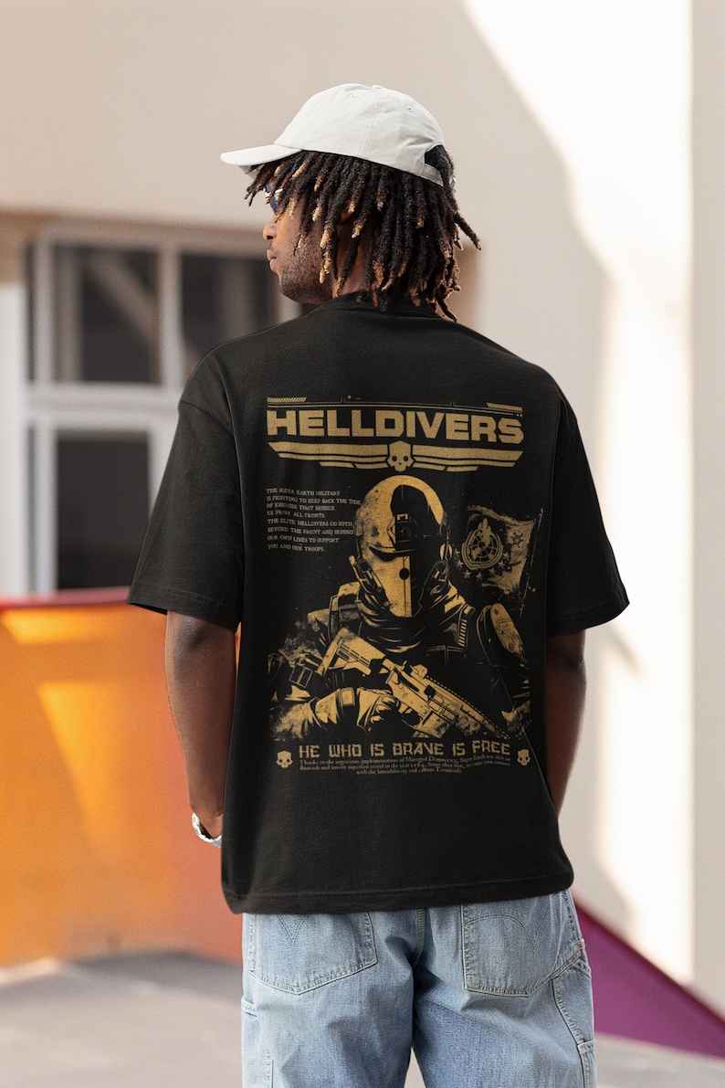 Helldivers Vintage 90er-Jahre-Shirt, Helldivers 2 T-Shirt, Helldivers Vintage-Shirt, Helldivers 2 Bootleg-Shirt Bild 1