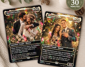 Custom MTG Card with Your Photo, Personalized Trading Card for Couples, Anniversary Gift, Wedding Present for MTG Fans, MTG Proxy custom