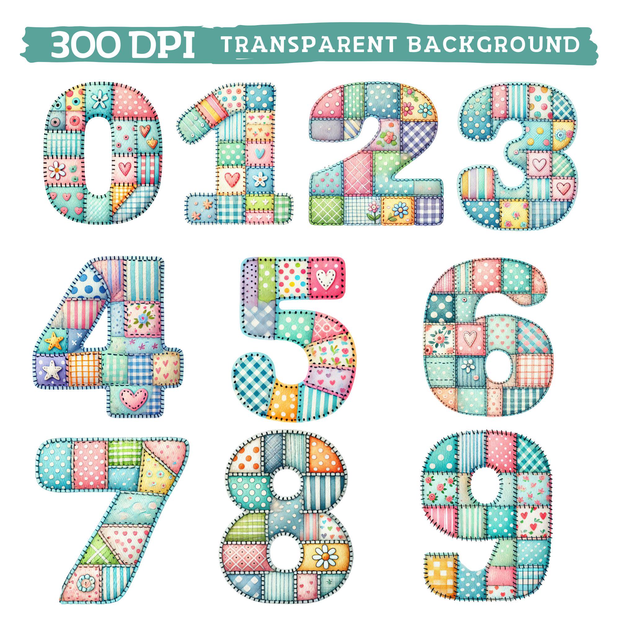 Patchwork Alphabetclipart, Colorful Quilted Letters Numbers Baby Shower ...