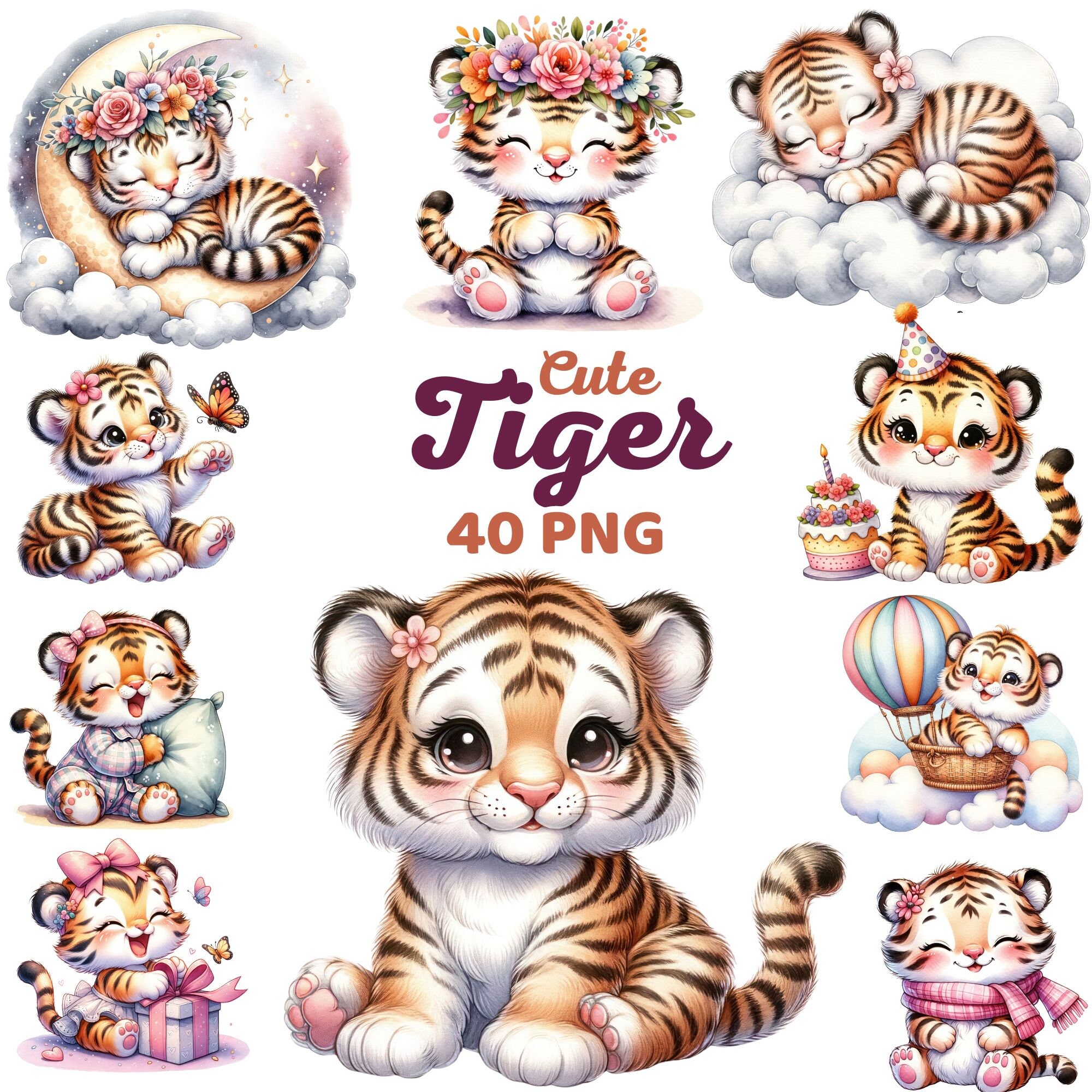 Chibi Tiger - Etsy New Zealand