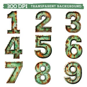 Rusty Metal Alphabet Clipart, Green Rusty Letters, Steampunk Lettering ...