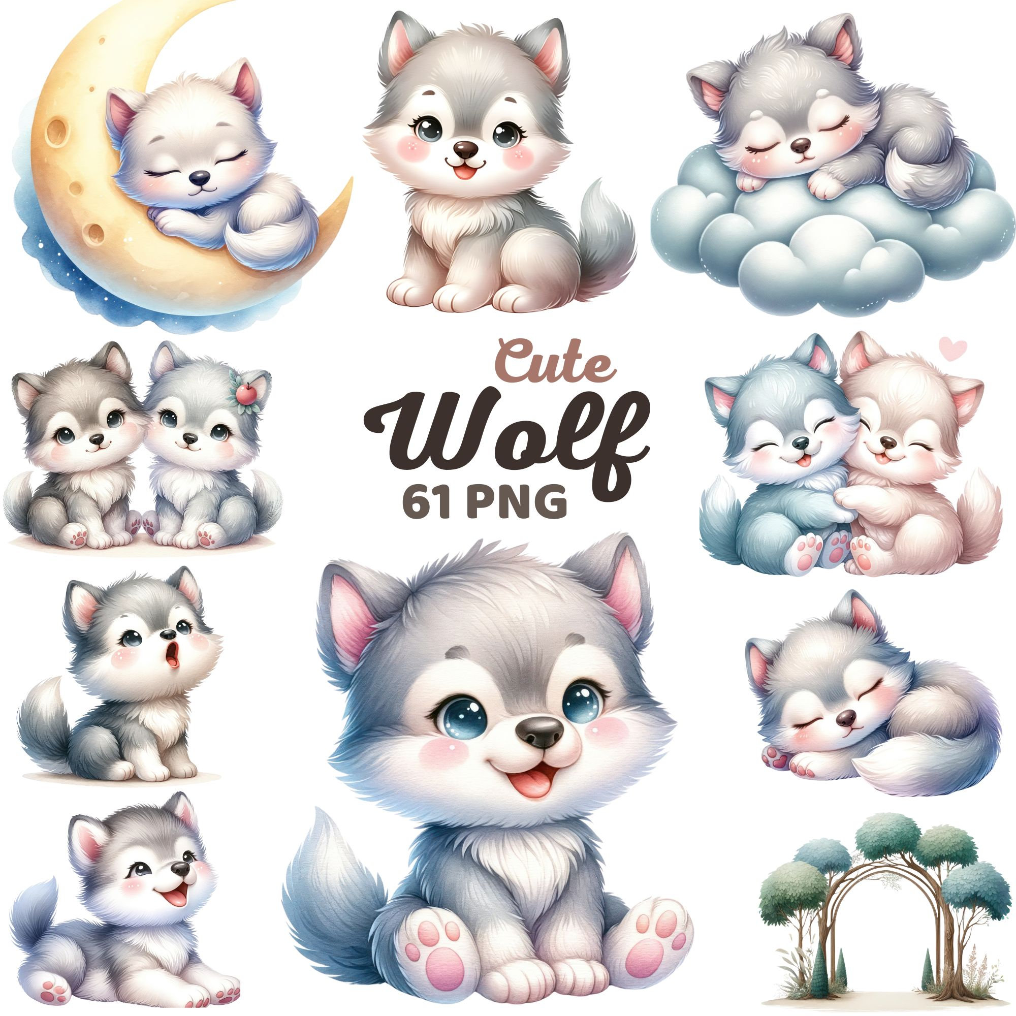 Drawing of a little wolf - Etsy België, image size:2000x2000