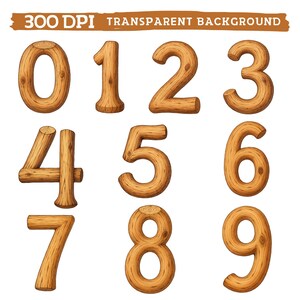 Wooden Log Alphabet Clipart, Rustic Letters, Nature Forest Lumberjack ...