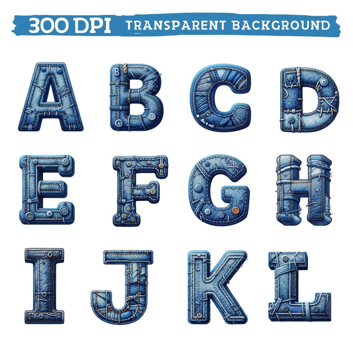 Denim Alphabet, Numbers Denim Letters Png, Denim Jeans Alphabet ...