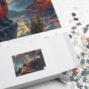 Astronaut Contemplation Jigsaw Puzzle: Sci-Fi Eastern Landscape image 9