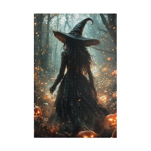 Mystical Witch Jigsaw Puzzle | 110/252/520/1014 Piece Options | Easy to Difficult | Spooky Halloween Puzzle | Family Fun Night | Great Gift