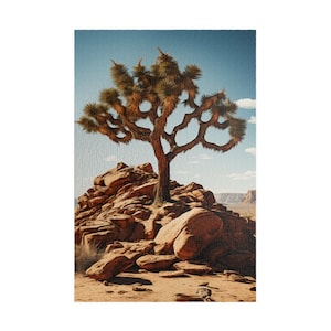 Joshua Tree-puzzel: woestijnlandschap, gezinsactiviteit