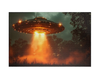 UFO Encounter Jigsaw Puzzle: Sci-Fi Alien Raumschiff (110-1014 Teile Optionen)