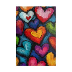 Rainbow Hearts Jigsaw Puzzle: Colorful Family Fun (110/252/520/1014 Piece Options)