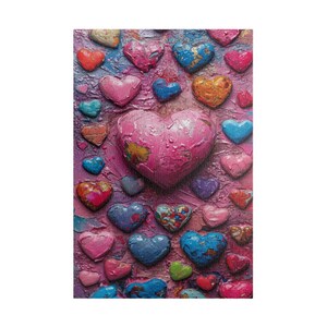 Heartfelt Mosaic Jigsaw Puzzle Challenging Valentine 1000 Piece Puzzle for Adults Cute Hearts 500 Piece Puzzle for Kids Great Gift Idea