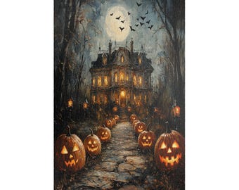 Haunted Manor Jigsaw Puzzle: Spooky Halloween Mansion