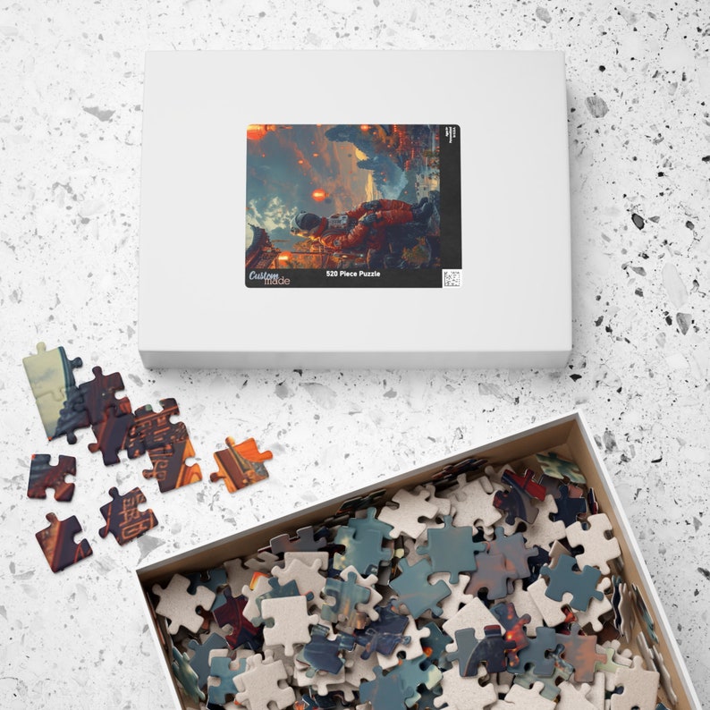 Astronaut Contemplation Jigsaw Puzzle: Sci-Fi Eastern Landscape image 6