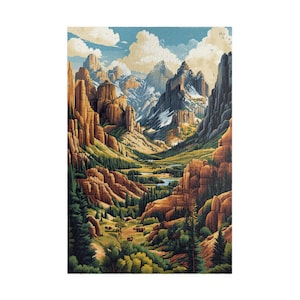 Majestic Valley Jigsaw Puzzle | 110/252/520/1014 Piece Options | Easy to Challenging | Fun Family Activity | Perfect Gift Idea