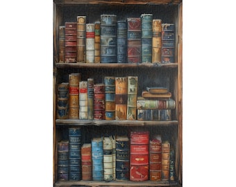 Timeless Tales: Vintage Bookshelf Jigsaw Puzzle | 110/252/520/1014 Pieces Available | Easy to Challenging | Fun Family Activity | Great Gift