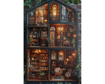 Storybook Dollhouse Jigsaw Puzzle | 110/252/520/1014 Piece Options | Easy to Challenging | Fun Family Activity | Perfect Gift Idea