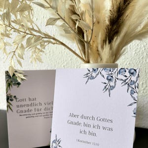 2er Set christliche Karten FRÜHLING mit Blumen, Verskarten, Glaube, Gnade, Postkarten, Geschenkkarte