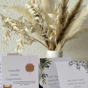 CHRISTLICHE KARTEN 4er Set | Verskarten| Karten Mix| Postkarten mit Bibelversen| Grußkarten hoffnungsvoll | Osterkarten