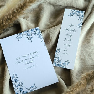 Karte + Lesezeichen mit Bibelvers| 2er Set| Verskarten| Postkarte
