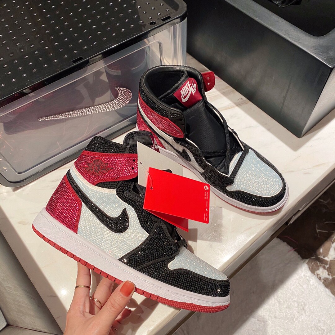 blinged out jordans