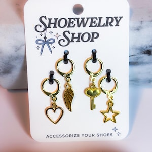 Shoe Charms | Shoewelry | Shoelace Charm Pack | Dainty Gold Set