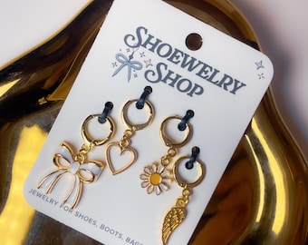 Amuletos para zapatos / Artículos para zapatos / Paquete de amuletos para cordones / Conjunto de corazón