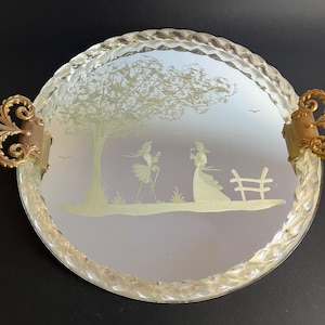 Murano mirrored glass tray, Venice, 1960s