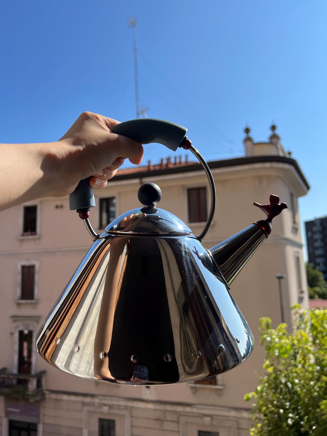 ホビー・楽器・アート nishide4110 Alessi 9093 Vintage Stainless Steel Kettle – Iconic Bird Whistle