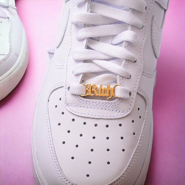 Personalized Shoe Lace Buckle Tag Name Gold , Silver , Rose Personalised Shoelace metal clip Af 1 shoe accessories Couple Gift,Valentine day