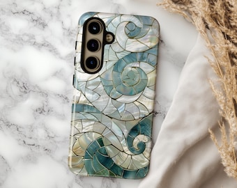 Mother of Pearl Mosaic iPhone Case: Iridescent Ocean Print