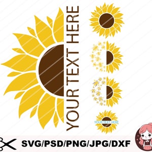 Sunflower SVG, Flower Svg, Digital Download, Clipart, Distressed Sunflower, Svg File Cricut, Png, Dxf,Eps, Silhouette