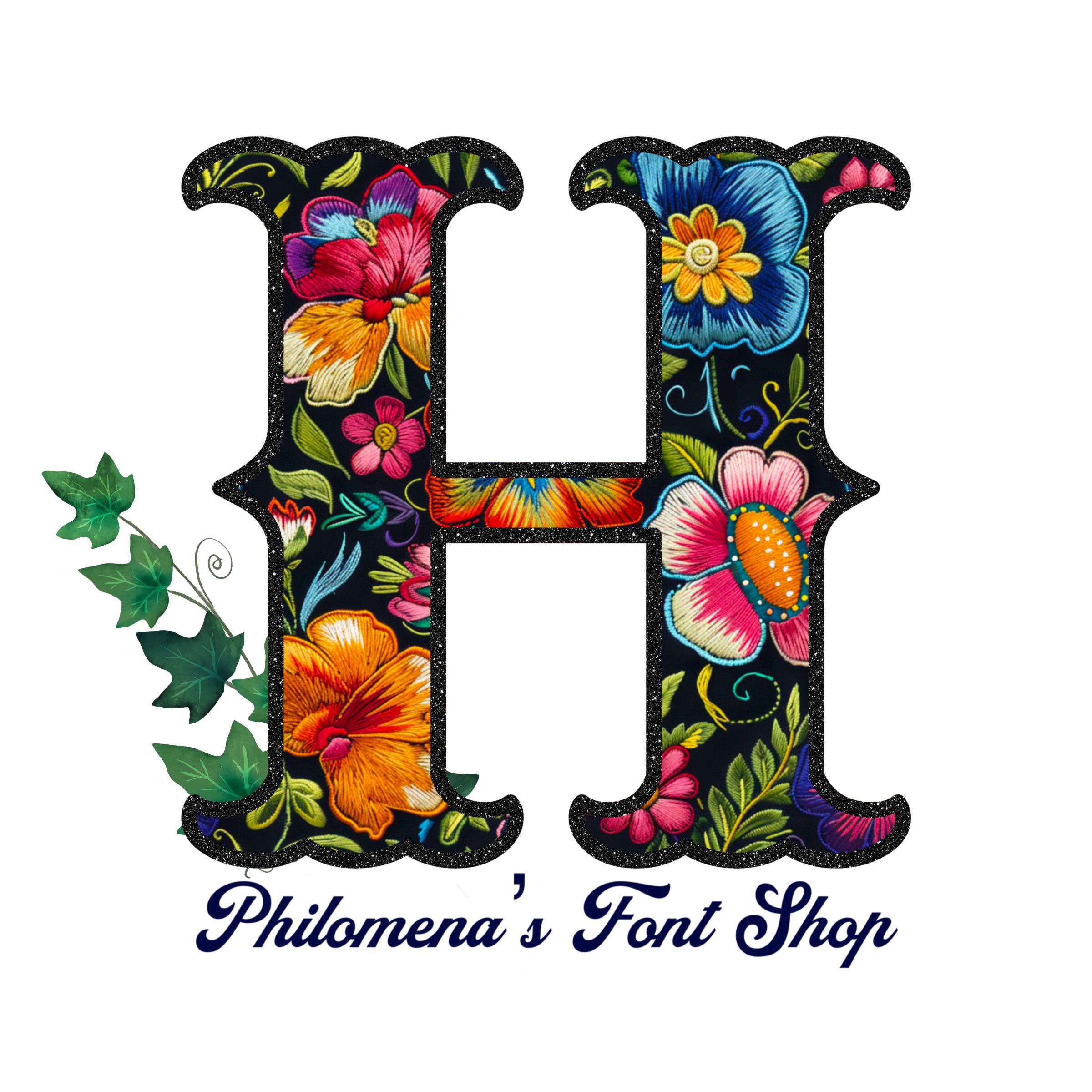 Western Font, Western Letters, Alphabet, PNG, Sublimation, Cowgirl, Rustic,  Turquoise,Faux Embroidery, Mexican Flowers,Preppy Stuff,