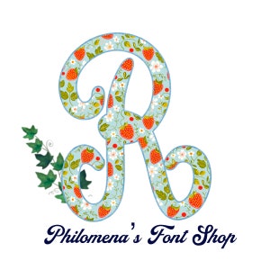 Monogramtypsnitt, manusbokstäver, alfabet, initialer, PNG, preppy grejer, sammankopplade, jordgubbar,