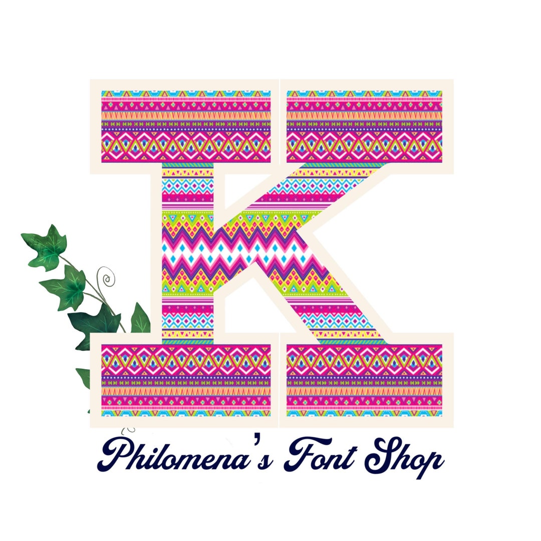 Aztec Greek Letters, Sorority Gift, Font, Alphabet, Sublimation, PNG ...