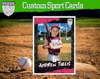 Custom Sports Card – Personalized Rookie Trading Card – Photo Upload Baseball / Basketball / Football Gift