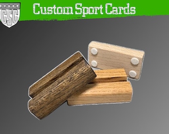 Solid Oak Sports Card Display Stand | Slab & Top Loader Holder