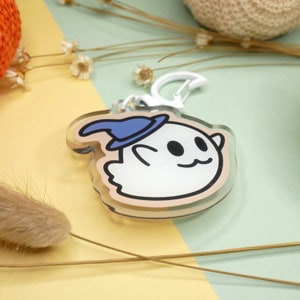 Ghost keychain with two different sides cute ghost kawaii
