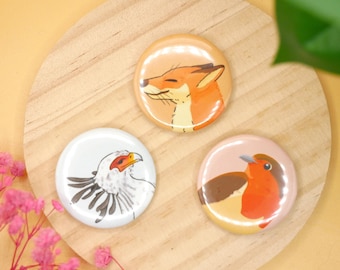 Schattige dierenknopen Vos Vogel | Perfect voor rugzakken!