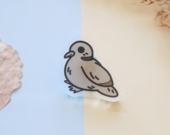 Acryl Tauben Pins | Süßer Vogel Pin