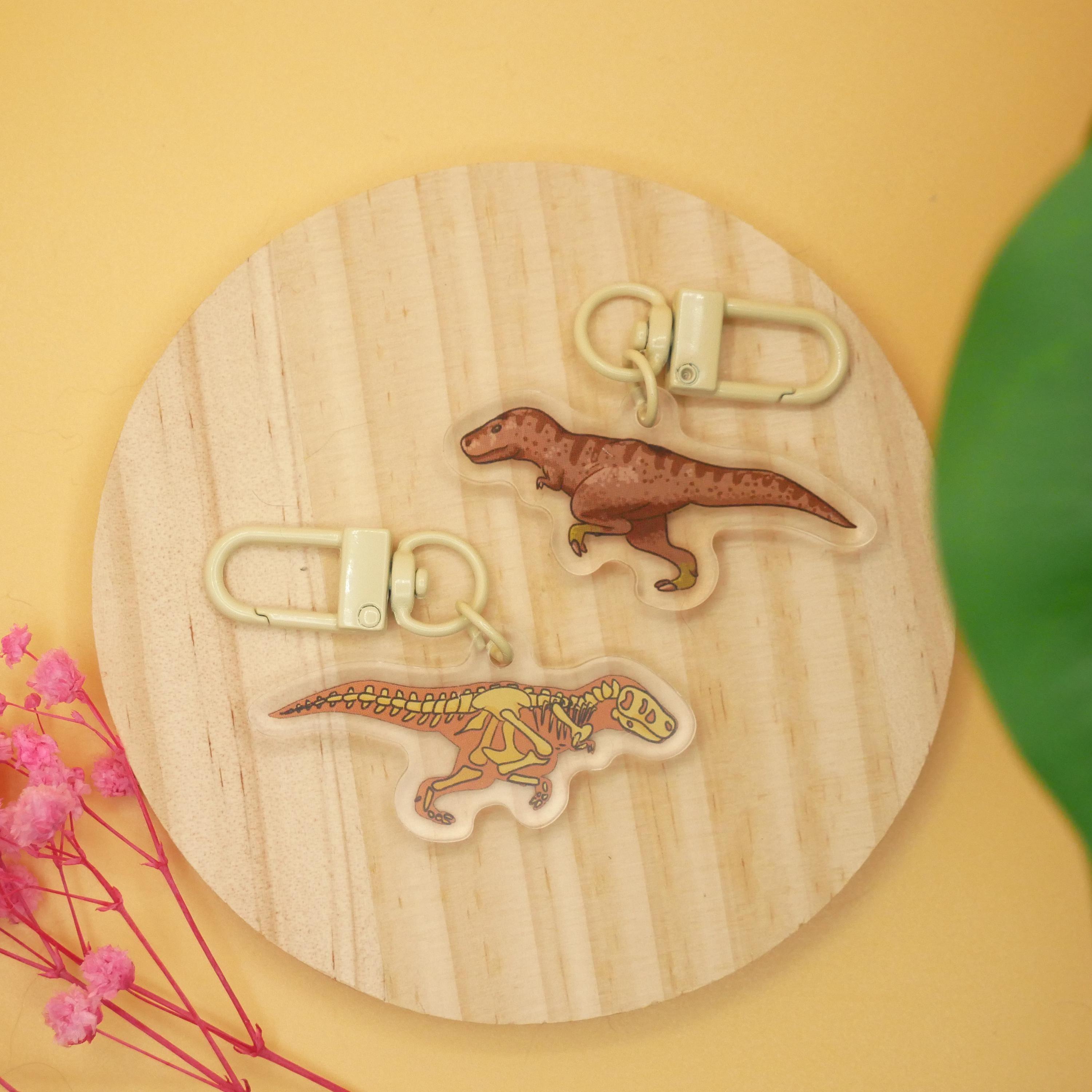 T-rex Keychain Dino Keychain With Two Different Sides - Etsy