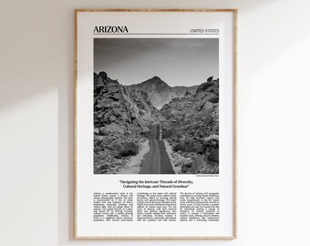 Arizona Newspaper Print: Black and White Photo (Digital Download)