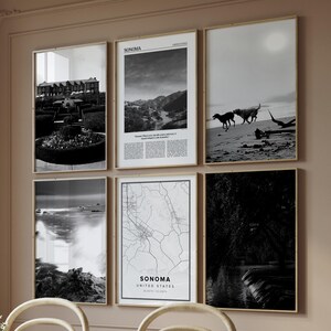 Sonoma Gallery Wall Art Prints: Black and White Photo Set (Digital Download)