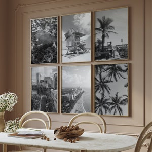 Florida Gallery set van 6 zwart-wit fotoposters, fotogalerij, reisposters, galerijset van Florida, afdrukbare Florida Wall Art