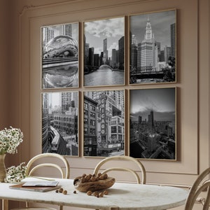Chicago Black and White Photo Poster Set (Digital Download)