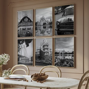 Conjunto de 6 impresiones de Calcuta, Galería de Calcuta, Foto real, Impresión de Calcuta, Decoración Wanderlust, Póster para amantes de los viajes, Fotografía a color, Arte mural de la India