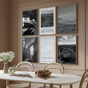 Grand Canyon Photo Print Set: Black and White National Park Gallery (Digital Download)
