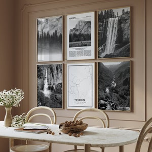 Yosemite National Park Photo Gallery Set of 6 (Digital Print)