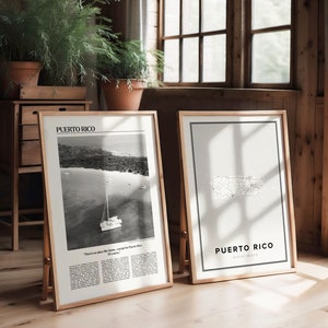 Puerto Rico Art Print Set: Photo & Map (Digital Download)