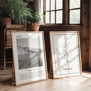 Reise Poster Set, Griechenland Kunst, Griechenland Poster, Griechenland Druck, Griechenland Karte, Griechenland Foto, Reise Geschenk